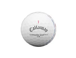 Callaway Chrome Soft X LS Triple Track Golf Balls | White -Golf Gear Sales CSX LS Golf Ball 2021 Triple Track White Front View