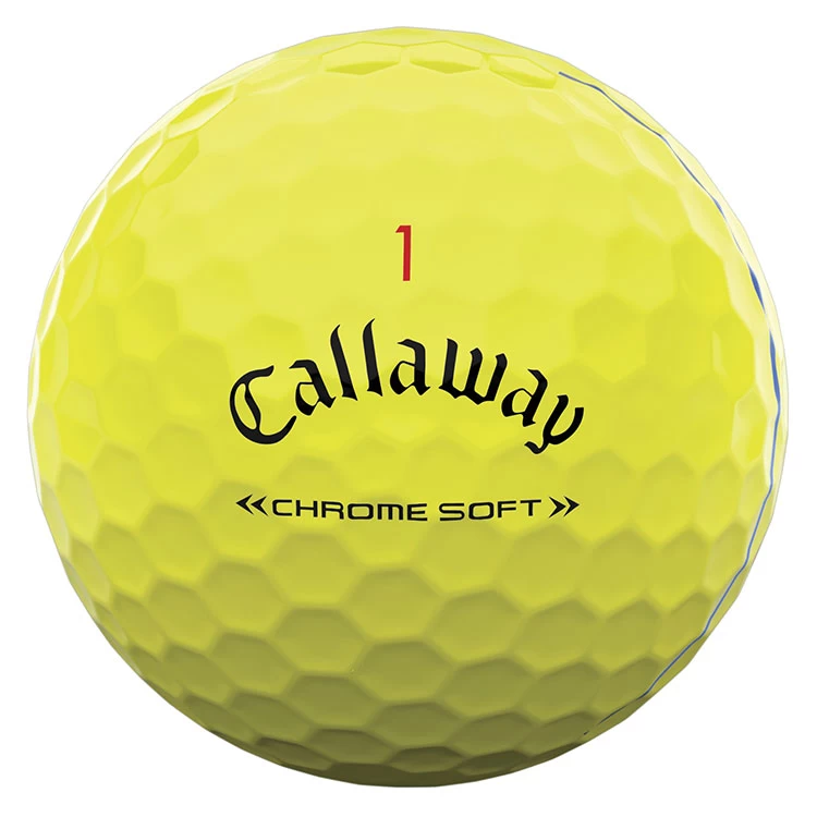 Callaway Chrome Soft Triple Track Golf Balls | Yellow 2 Callaway Chrome Soft Triple Track Golf Balls | Yellow - Image 2