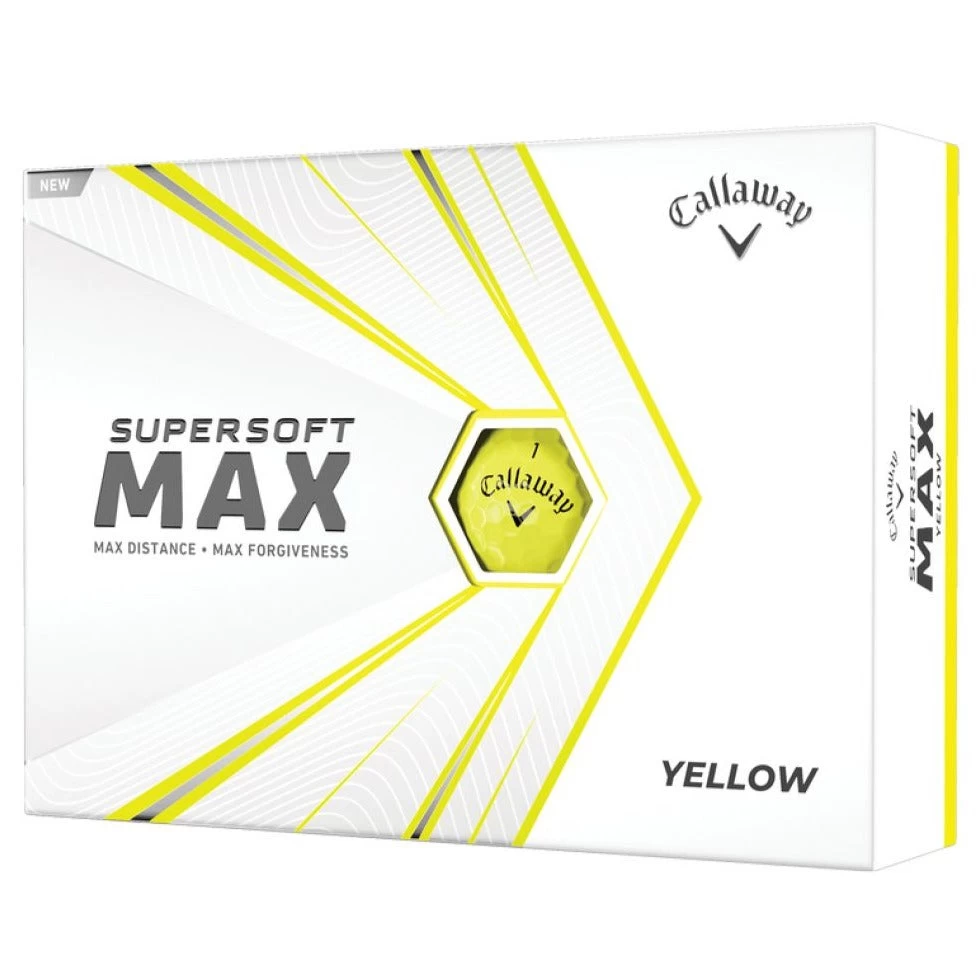 Callaway Supersoft Max Golf Balls | Yellow 1 Callaway Supersoft Max Golf Balls | Yellow