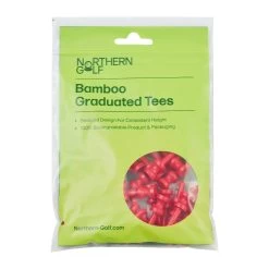 Northern Golf Red Bamboo Graduated Tees