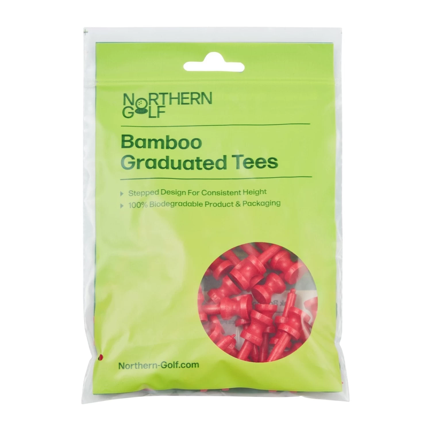 Northern Golf Red Bamboo Graduated Tees 1 Northern Golf Red Bamboo Graduated Tees