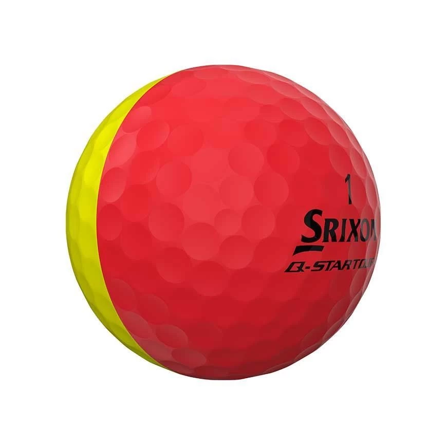 Srixon Q Star Tour Golf Balls Divide Yellow/Red 3 Srixon Q Star Tour Golf Balls Divide Yellow/Red - Image 3