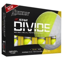 Srixon Z-Star Tour Divide Golf Balls | Yellow/White -Golf Gear Sales Srixon Z Star Tour Divide Golf Balls Yellow White 7